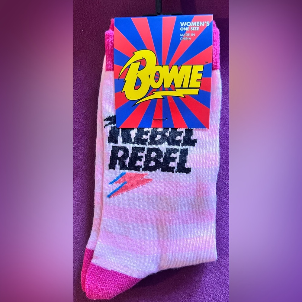 David Bowie socks!! Rebel Rebel 😎